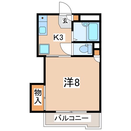 郡山駅 徒歩34分 3階の物件間取画像